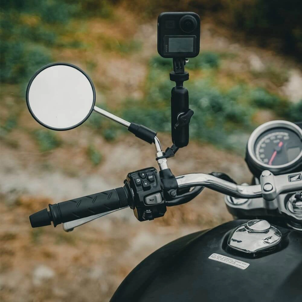 Suporte Retrovisor de Moto para GoPro e Câmeras Similares