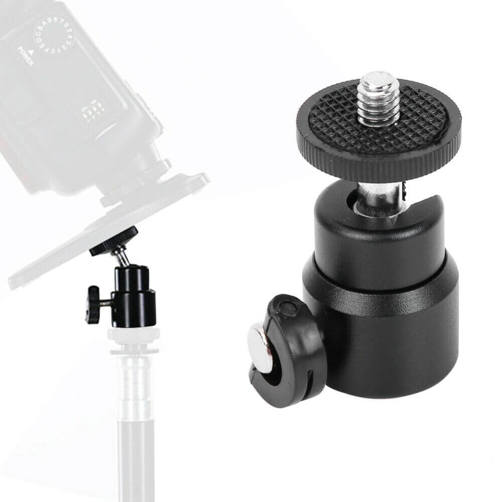 Adaptador Giratório Ball Head com Encaixe 1/4 Polegadas
