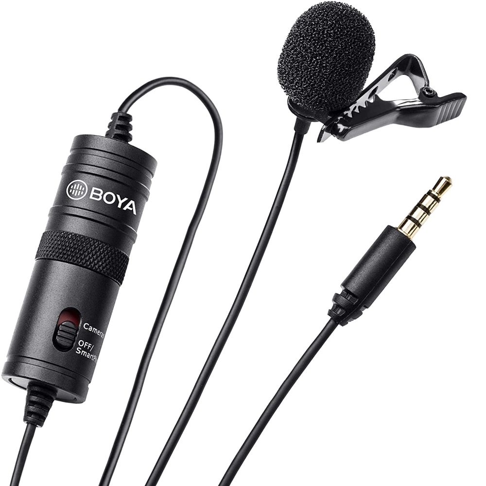 Microfone de Lapela para Câmeras / Celulares / Tablets - BOYA BY-M1