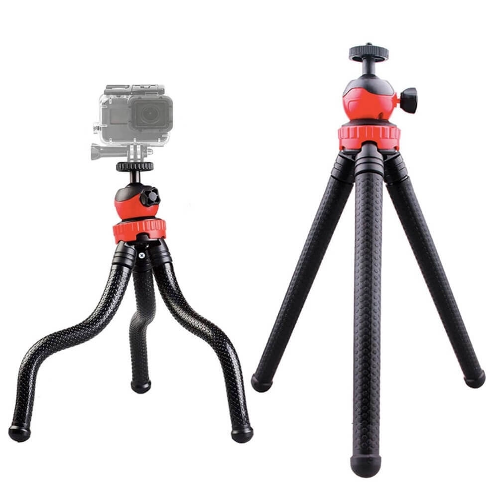 Tripé para GoPro / Celular / Câmeras Compactas Octopus Flexível