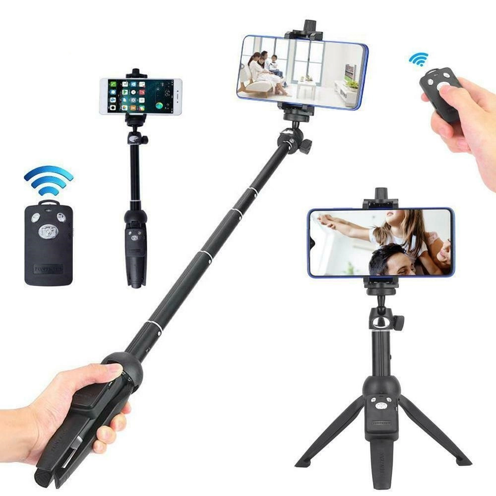 Tripé e Bastão para Celular com Controle Disparador Bluetooth - Yunteng YT-9928