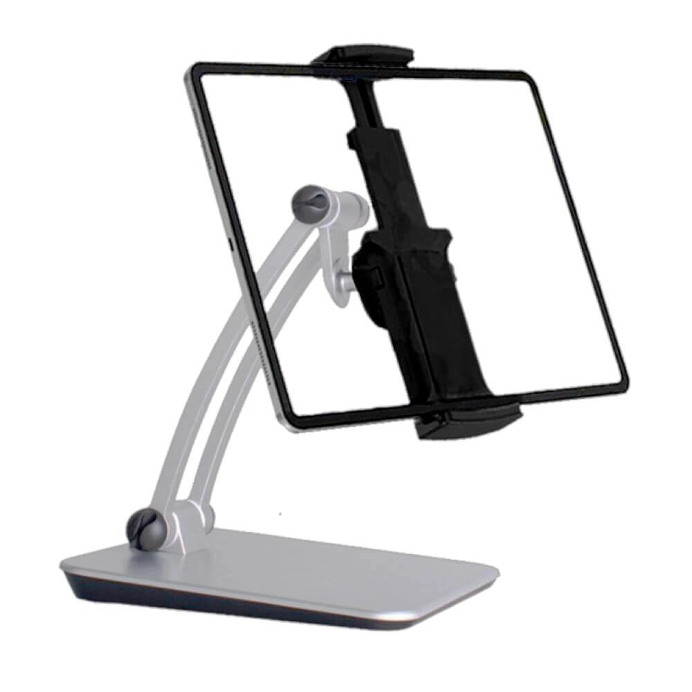 Suporte Base de Mesa para Tablet e Celular - Cor Prata