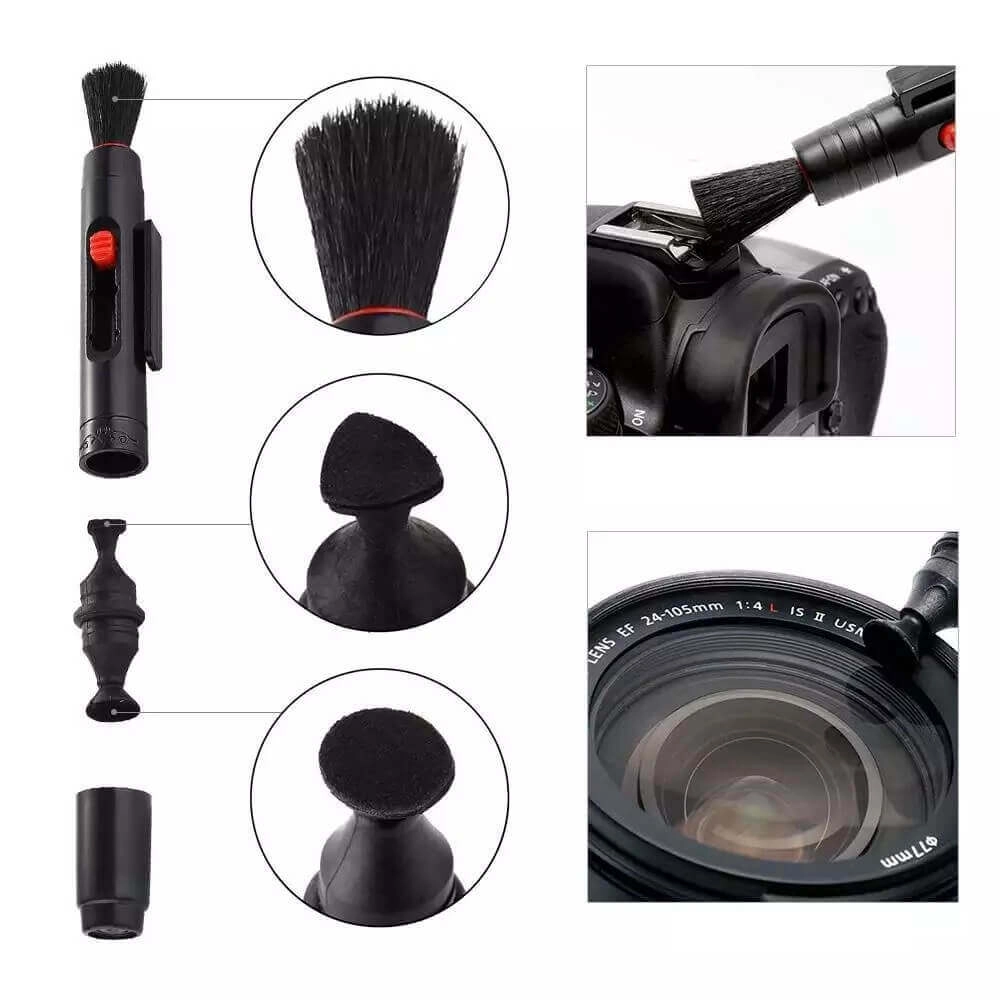 Kit de Acessórios de Limpeza para Lentes / Câmeras + Estojo