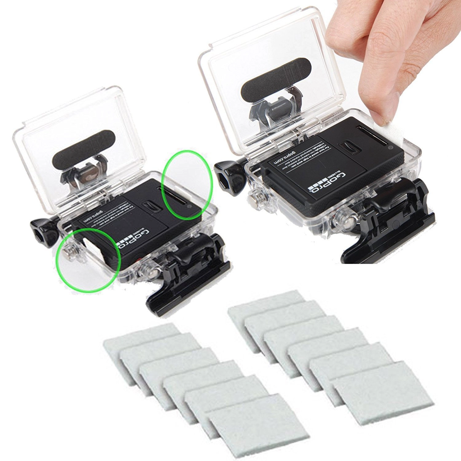 Kit com 12 Pastilhas Antiembaçantes Para GoPro e Câmeras Similares
