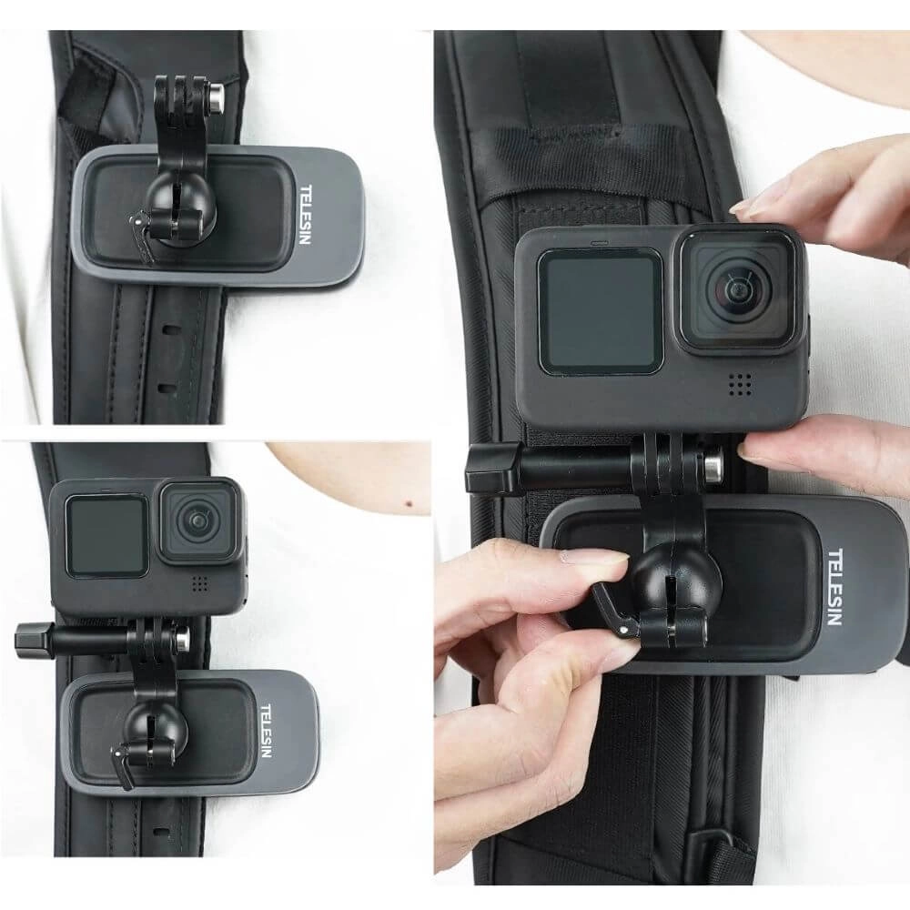 Suporte Clip para GoPro com Rotação 360º - Telesin