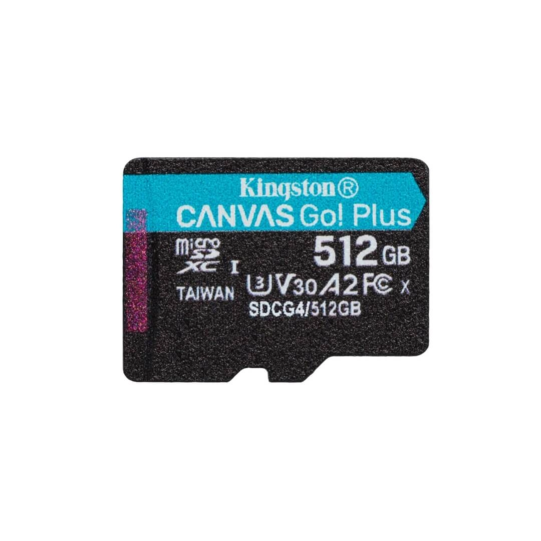 Cartão MicroSDXC 512GB Kingston Canvas Go! Plus UHS-I U3 V30 A2 200mb/s