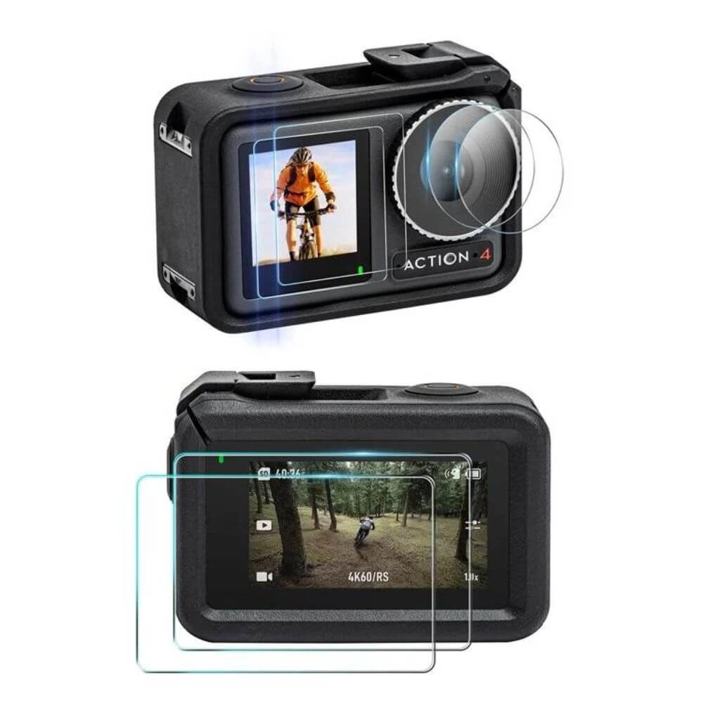 Kit de Películas de Vidro para Câmera DJI Osmo Action 4 - StartRC
