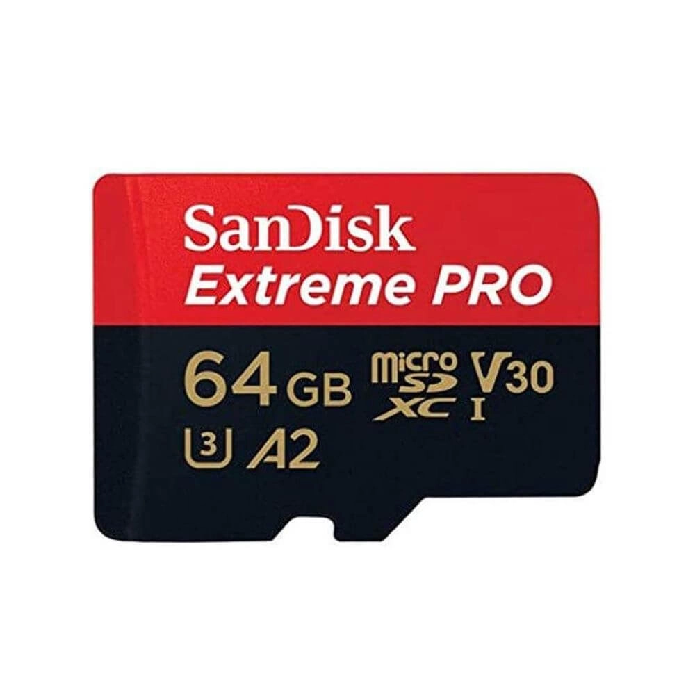 Cartão de Memória 64GB SanDisk Extreme Pro MicroSDXC 200Mb/s UHS-I V30 U3 A2