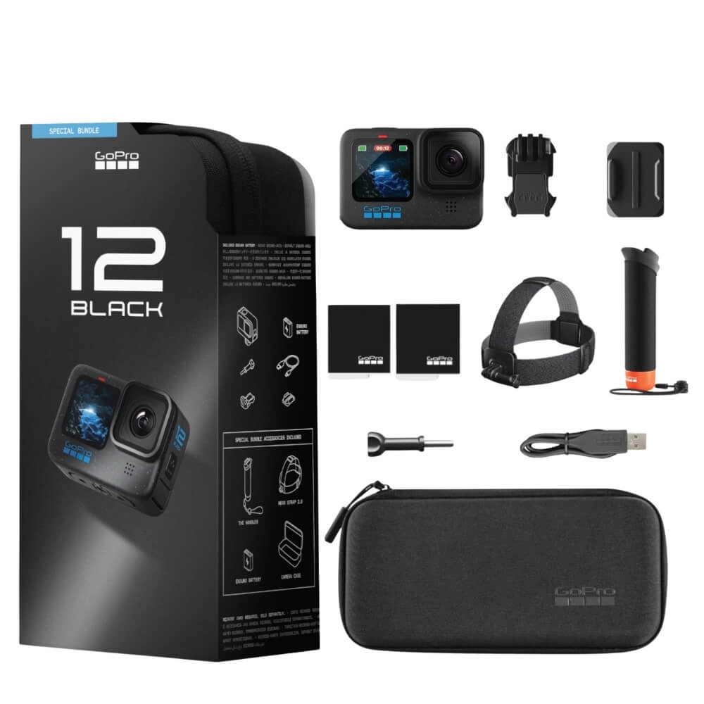 Kit GoPro Hero 12 Black Special Bundle (Câmera + Acessórios)