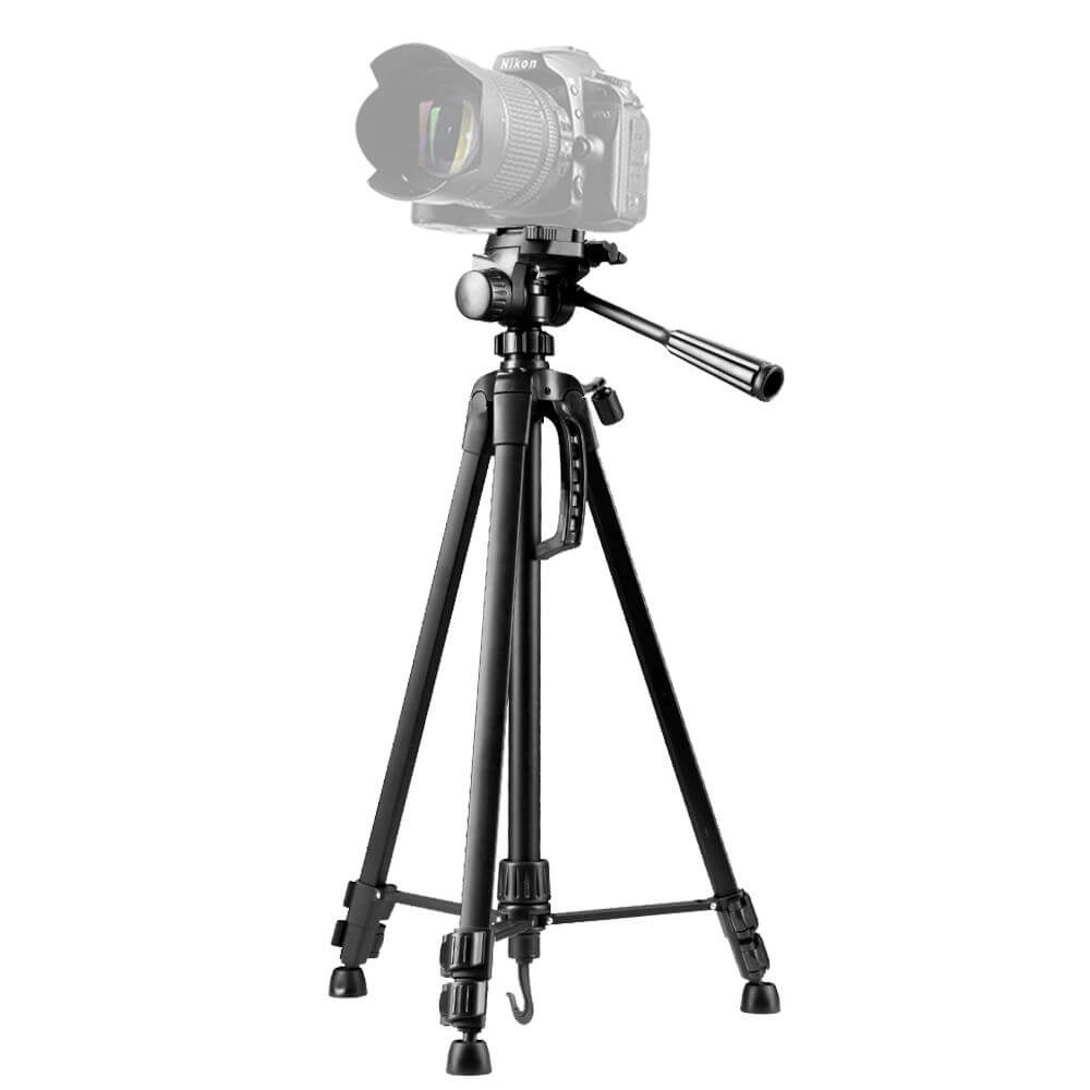 Tripé Fotográfico Profissional em Alumínio para Câmeras e Iluminação - 1,40m
