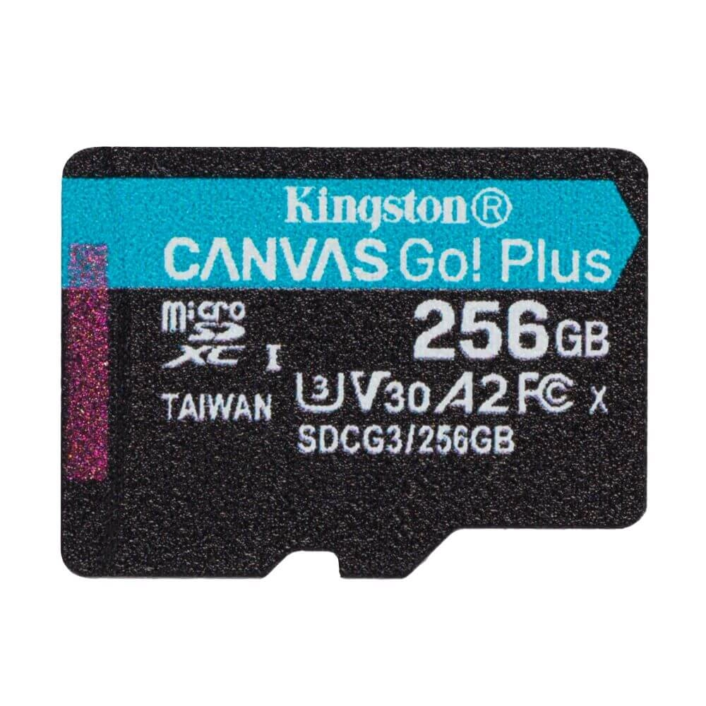Cartão MicroSDXC 256GB Kingston Canvas Go! Plus UHS-I U3 V30 A2 170mb/s