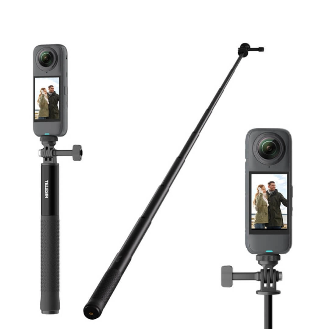 Bastão Extensor para Câmeras GoPro Dji Insta360 X2 / X3 / X4 / X5 - Telesin 150cm