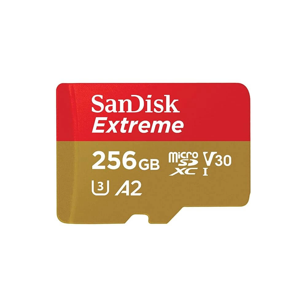 Cartão de Memória 256GB SanDisk Extreme MicroSDXC 190Mb/s UHS-I V30 U3 A2