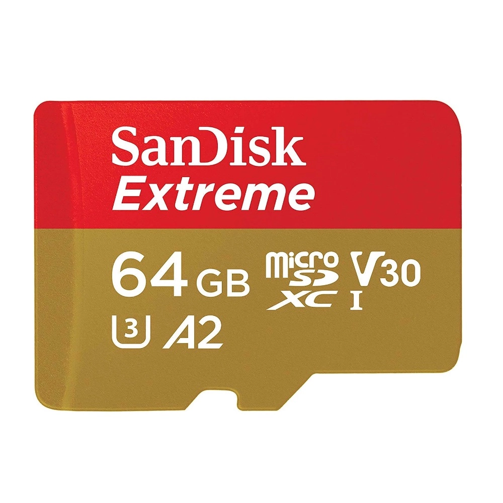Cartão de Memória 64GB SanDisk MicroSD Extreme A2 C10 U3 V30 160MB/s