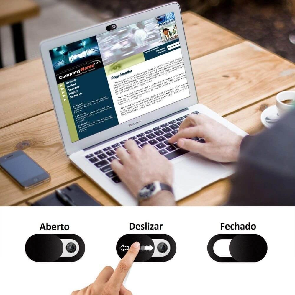 Protetor Tampa para Câmeras Webcam / Notebook / Tablets / Celulares (3 unid)