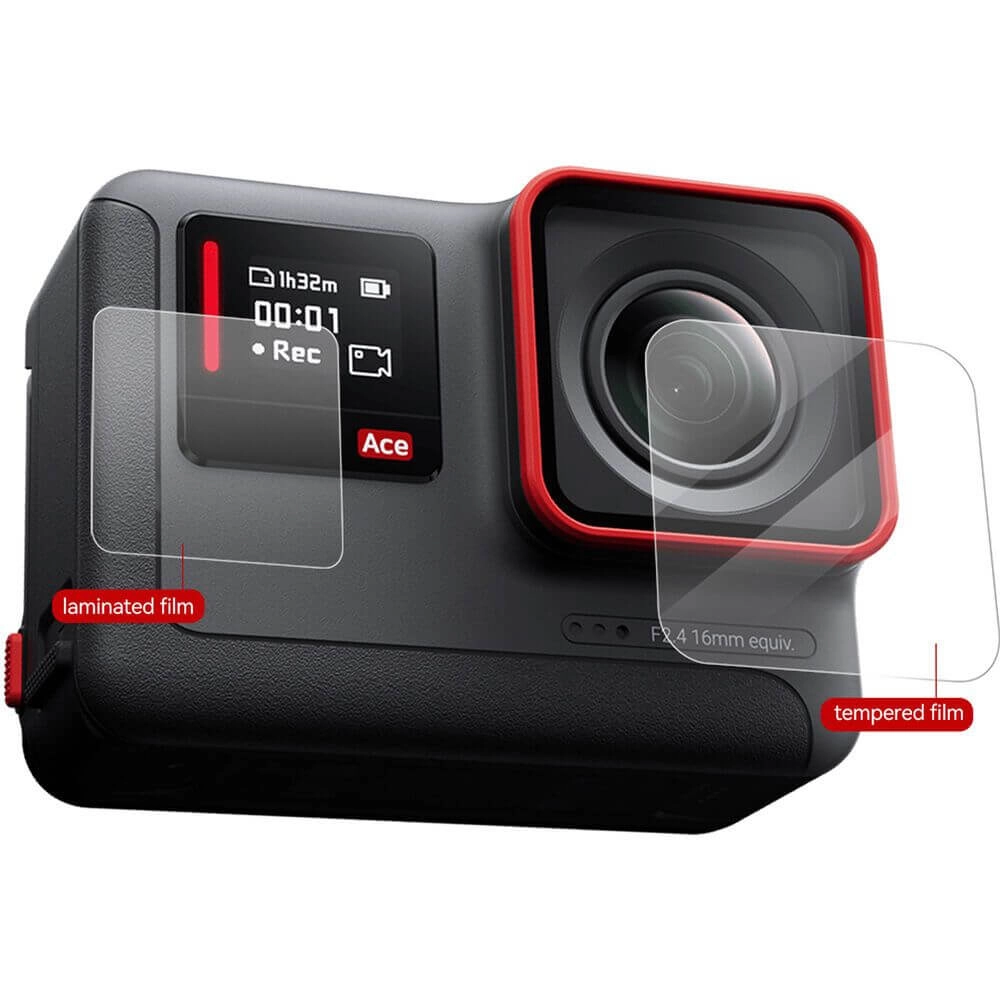 Película de Proteção para Insta360 Ace em Vidro Temperado - Telesin Película de Proteção para Insta360 Ace em Vidro Temperado - Telesin